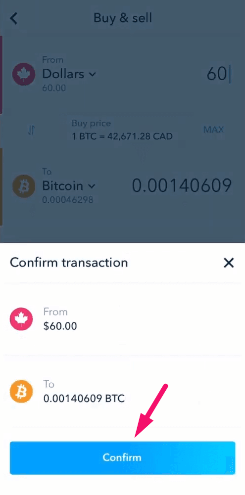 Shakepay Step 5